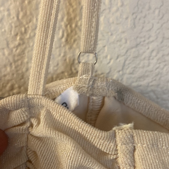 NWT Katie Kane shimmer ruched corset tank - Picture 5 of 7